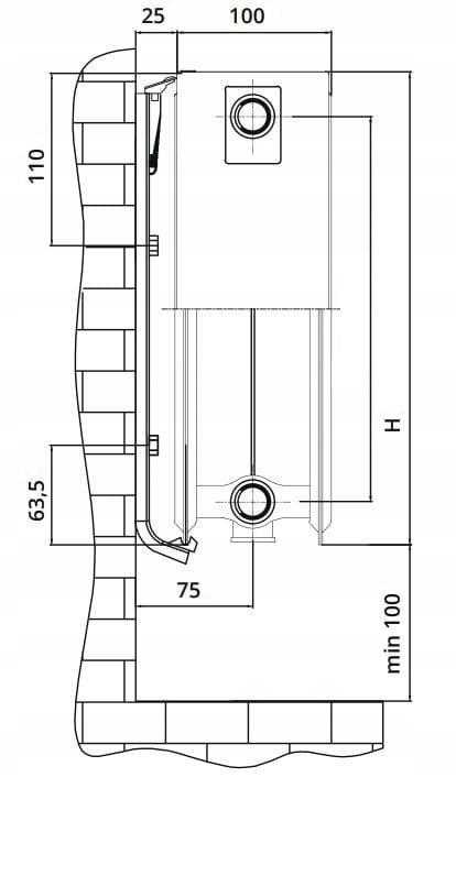 Polski grzejnik stalowy PERFEKT SYSTEM CV22 500x700 V 22 Dolny 48h