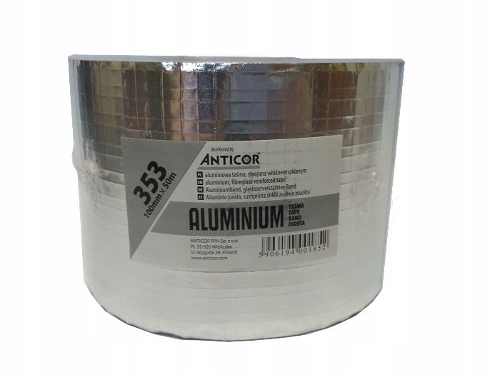 ANTICOR Taśma aluminiowa Aluminio 353, 100 mm x 50 m