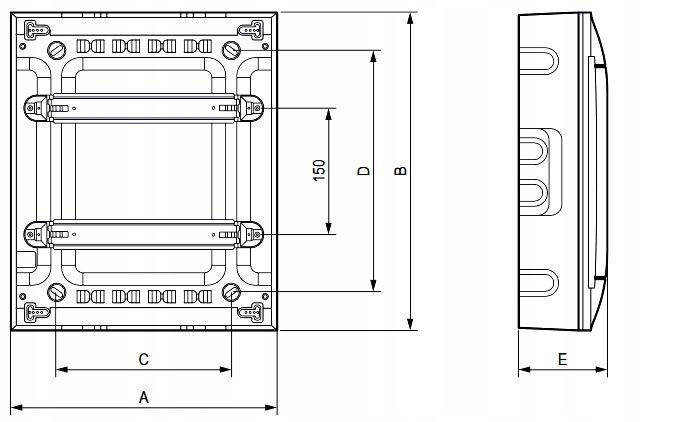 LEGRAND Rozdzielnica natynkowa PRACTIBOX S 1x22 drzwi przezroczyste