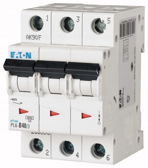 EATON Wyłącznik nadprądowy 6kA PL6-C40/3
