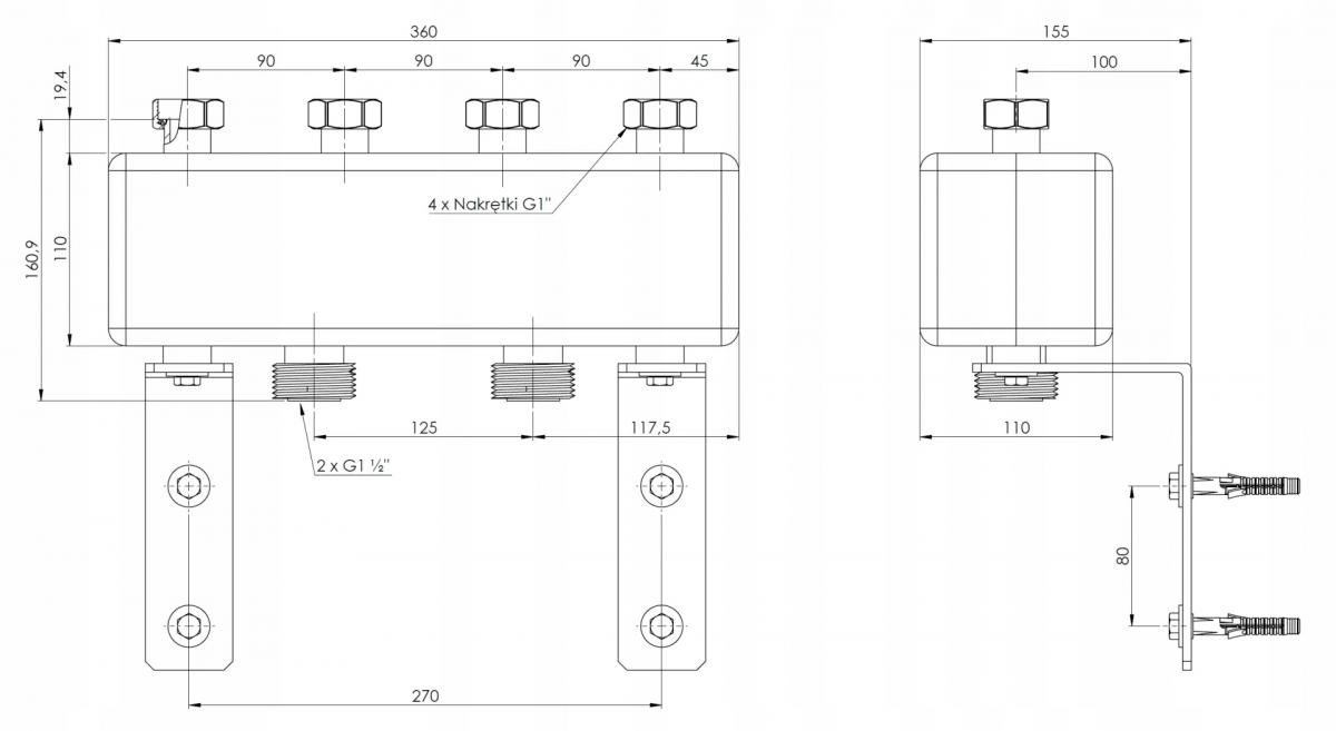 AFRISO-ROZDZIELACZ KSV 90-2 DO 50KW 2-OB 9023000