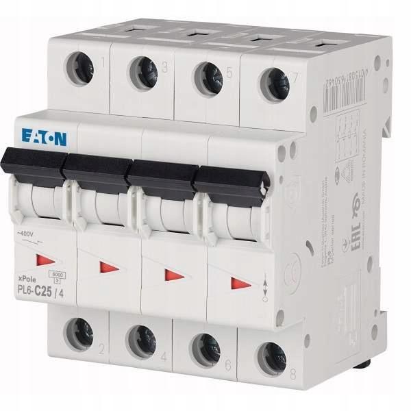EATON Wyłącznik nadprądowy 6kA PL6-C25/4