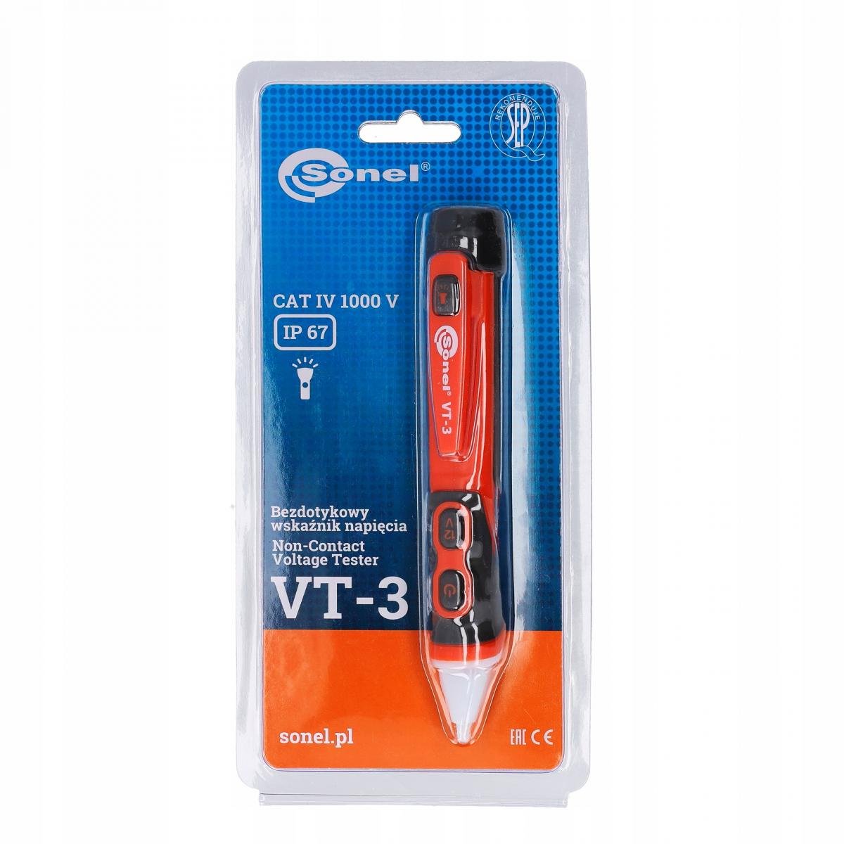 Bezdotykowy wskaźnik napięcia VT-3 12V/100-1000V