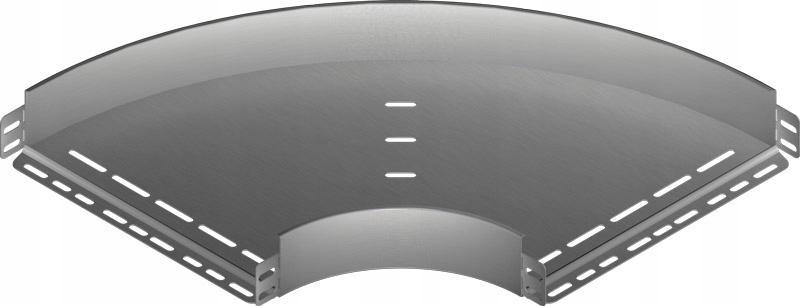 BAKS Kolanko 90° KKPJ300H60, grubość blachy 1,0mm