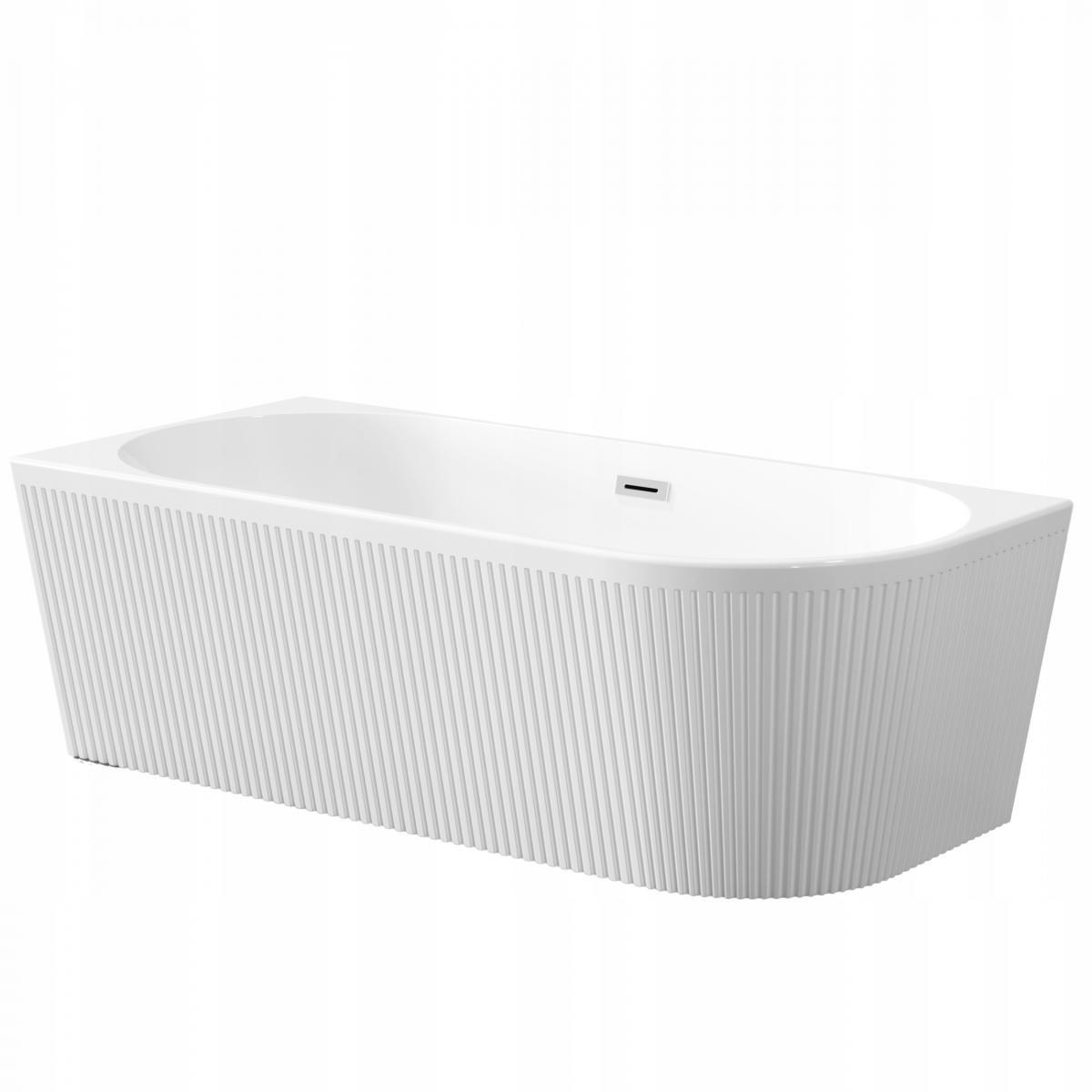 INVENA WANNA WOLNOST.PRZYŚC.RYFLOWANA 170 GLAMOUR TREND LEWA SYF.CHROM