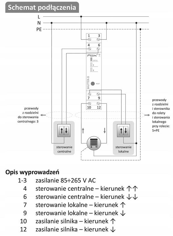 F&F Sterownik do rolet WI-FI na szynę DIN, 230 V WI-STR1S4-D
