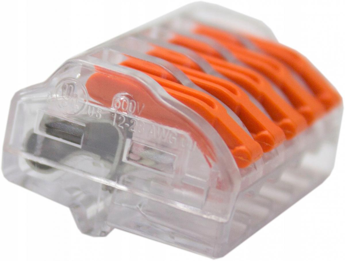 Szybkozłączka mini PC-215S do przewodu typu drut, 0,2-2,5mm2 opk=100szt