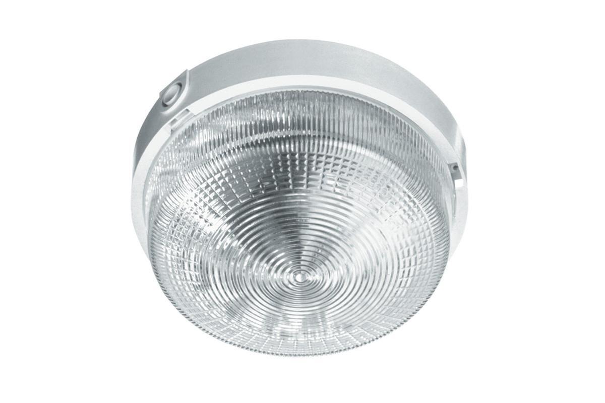 LENA LIGHTING Plafon RONDO 2 E27 100W, IP44, klosz przezroczysty biały