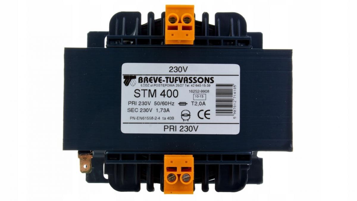 Transformator jednofazowy STM 400VA 230/230V IP00 separacyjny lub bezpiecze