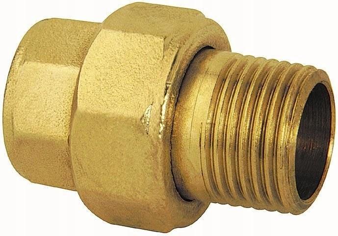 VALVEX Śrubunek Twist prosty krótki 2 o-ring mosiądz