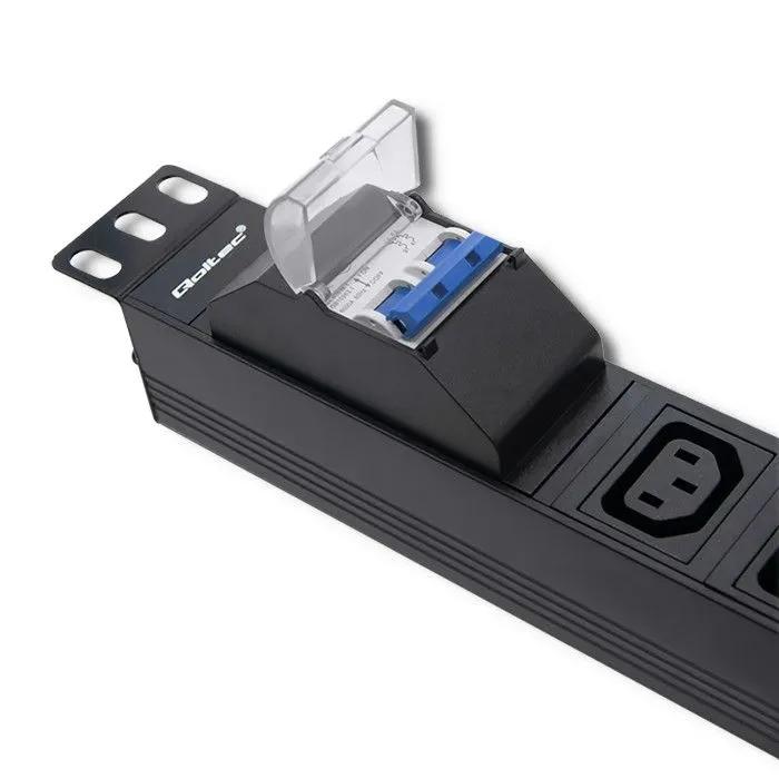 Listwa zasilająca antyprzepięciowa CB do szafy RACK 19 1U 10A PDU 8xIEC C1