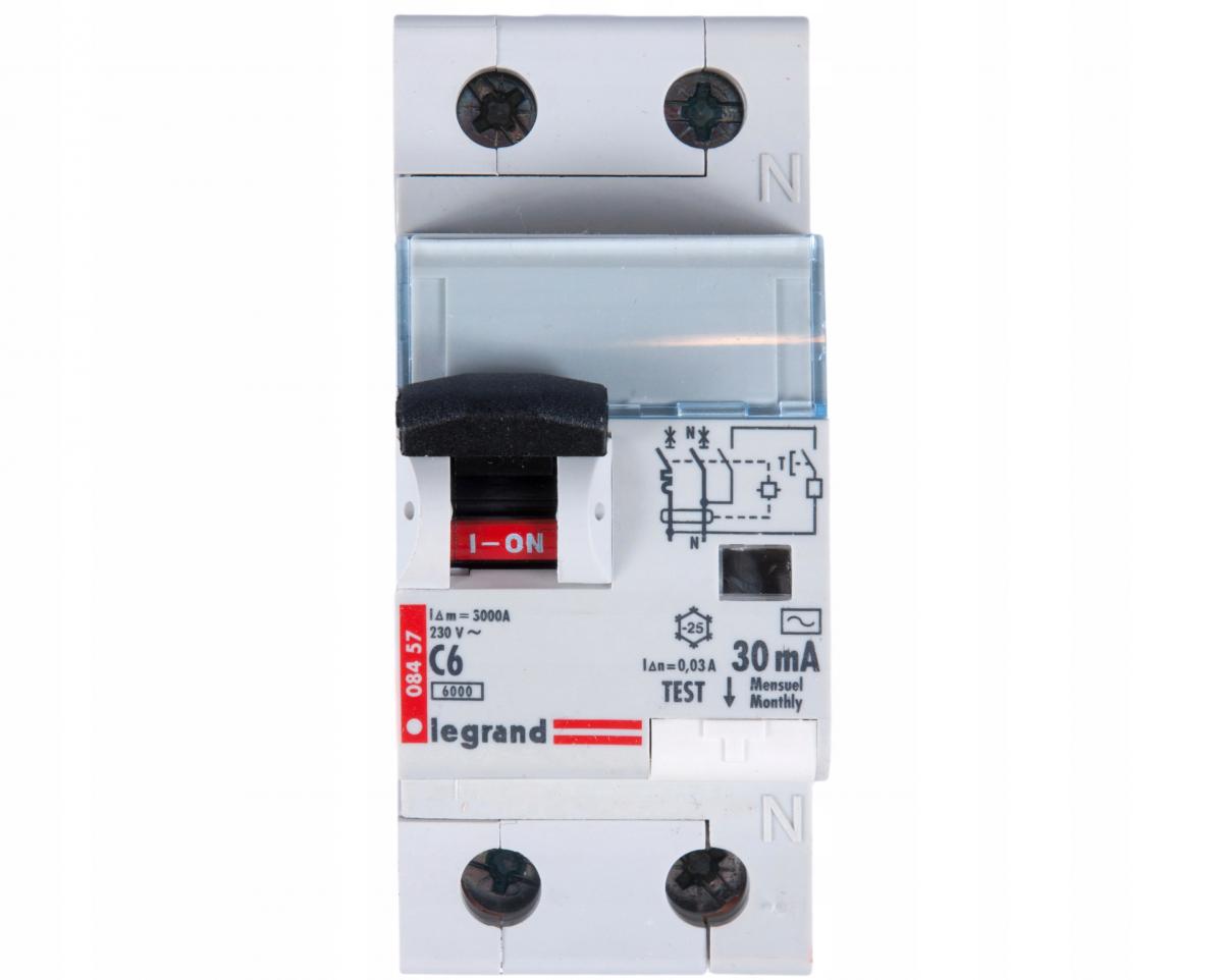 LEGRAND Wyłącznik różnicowo-nadprądowy P312 2P C 6A 30MA TYP AC DX3