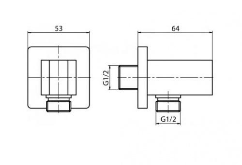 Przyłącze kątowe KVADRO Plus