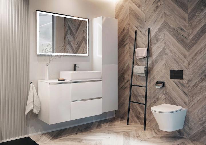Miska wisząca WC Gap Round ZESTAW WC Rimless + deska wolnoopadajaca slim du