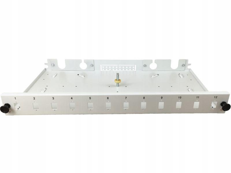 Przełącznica światłowodowa 12xSC simplex / 12xLC duplex 19 1U z płytą czoł