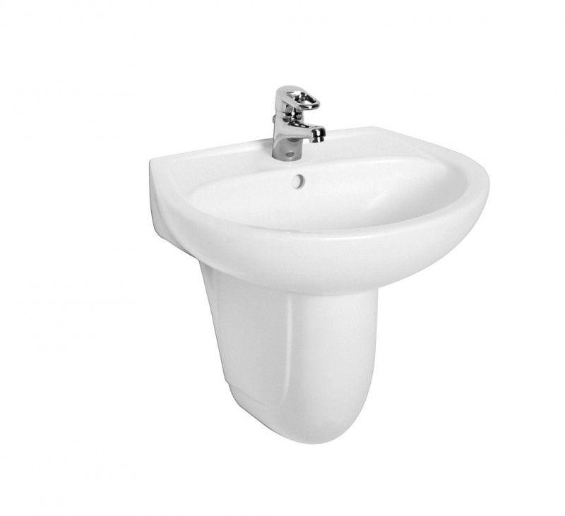 KOŁO Umywalka GEBERIT Idol wisząca z otworem z przelewem 600 x 450 mm biała