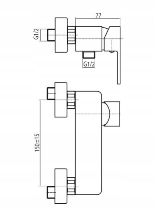 Bateria prysznicowa Loft Black, Black mat