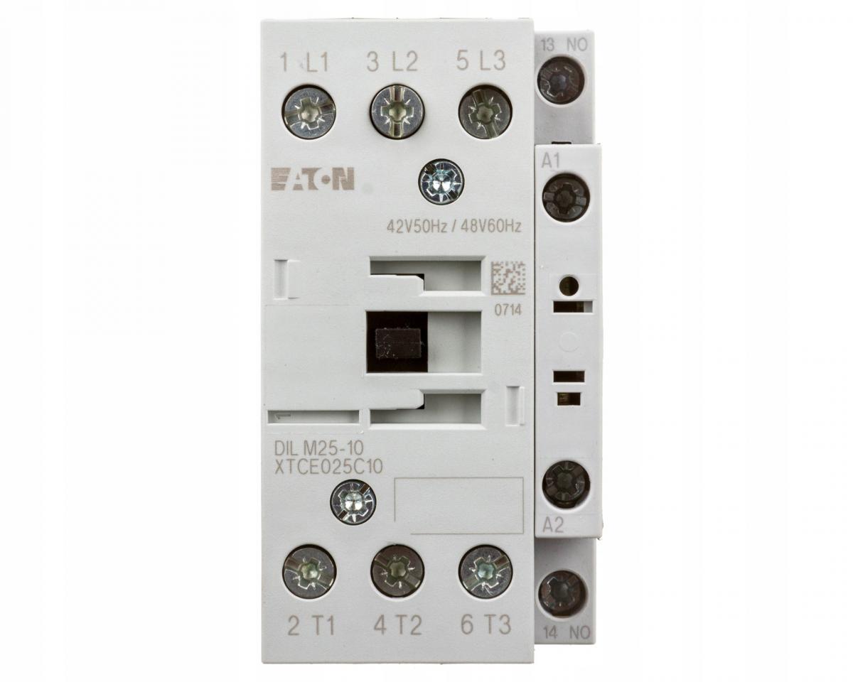EATON Stycznik mocy I=25A [AC-3] 1Z 0R DILM25-10(42V50HZ,48V60HZ)