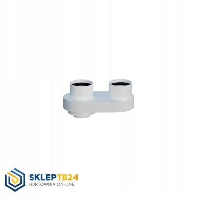 Rozdzielacz systemu PP PP płaski DN60/100mm x 80/80mm z uszczelką [EPDM] ON