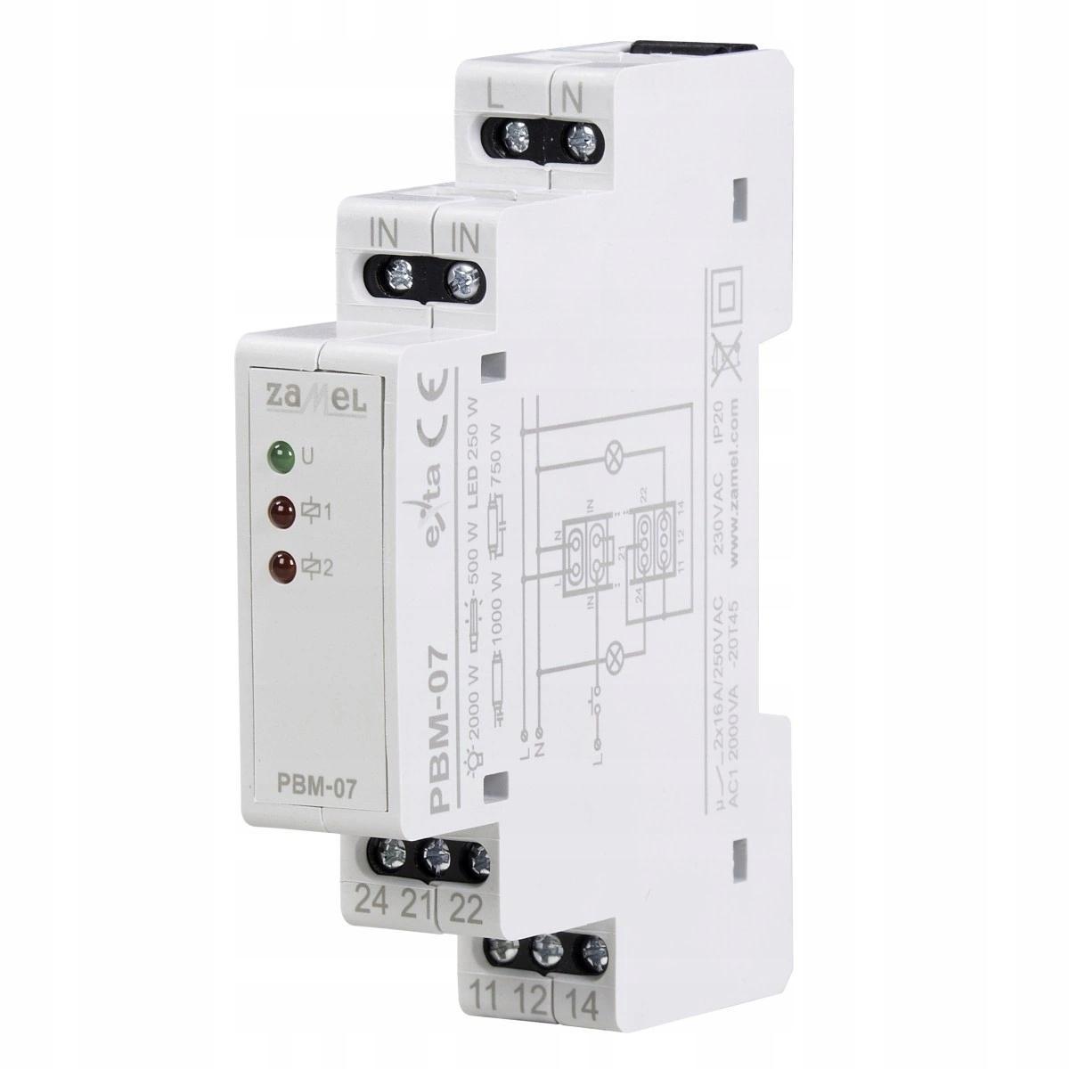 ZAMEL Przekaźnik bistabilny 2-pole 230V AC PBM-07
