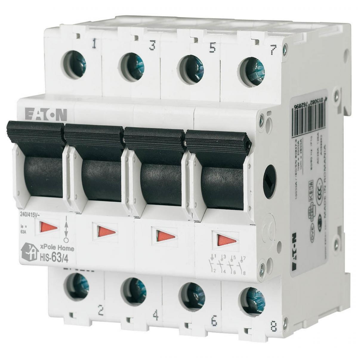 EATON Rozłącznik główny (izolacyjny), 63A, 4-biegunowy HIS-63/4