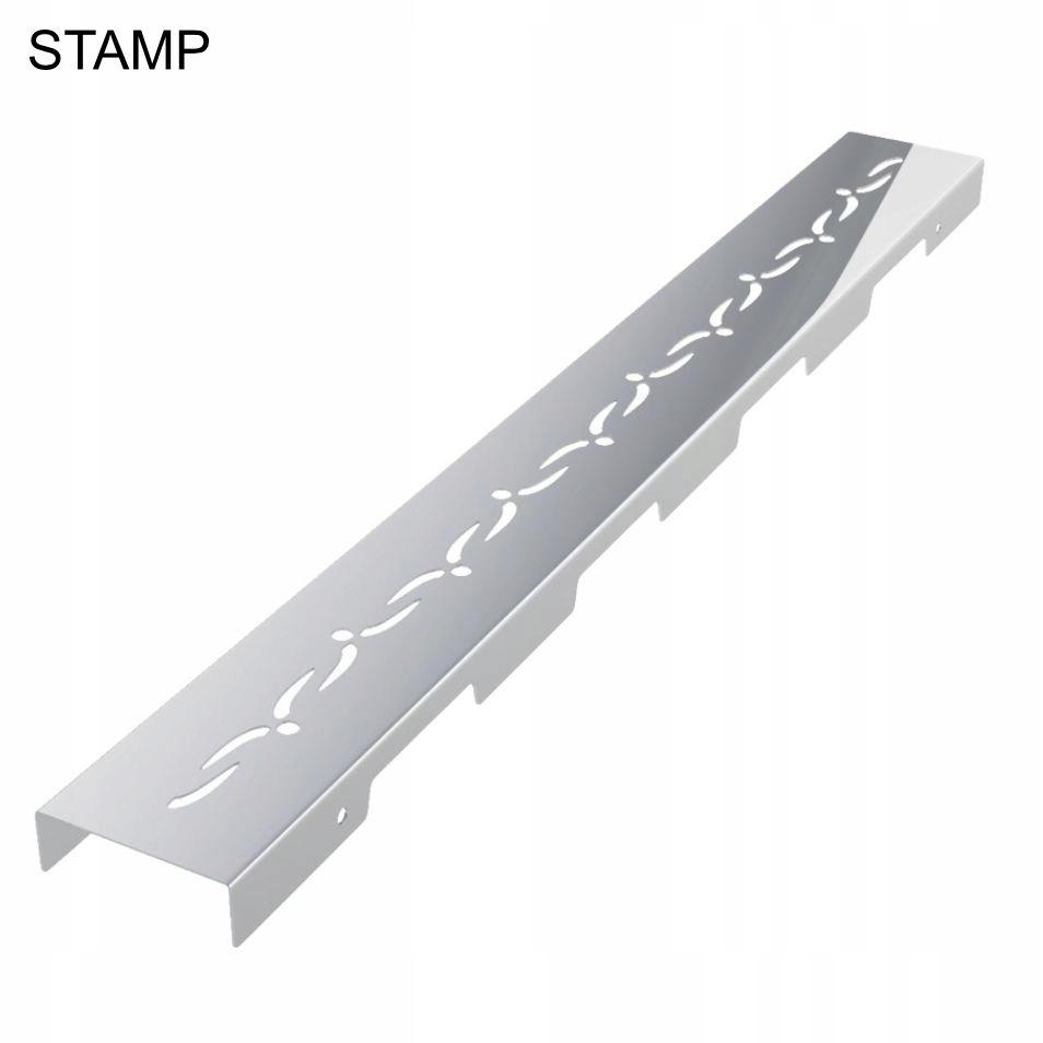 Odpływ liniowy STANDARD - SET z rusztem do zabudowy płytkami 100x8x9,5. ZES