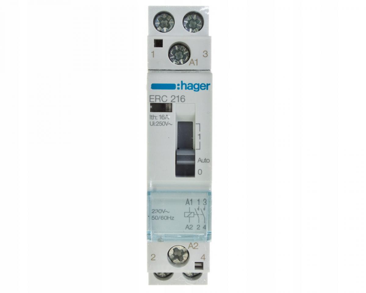 HAGER Przekaźnik instalacyjny 2NO 16A 230V AC