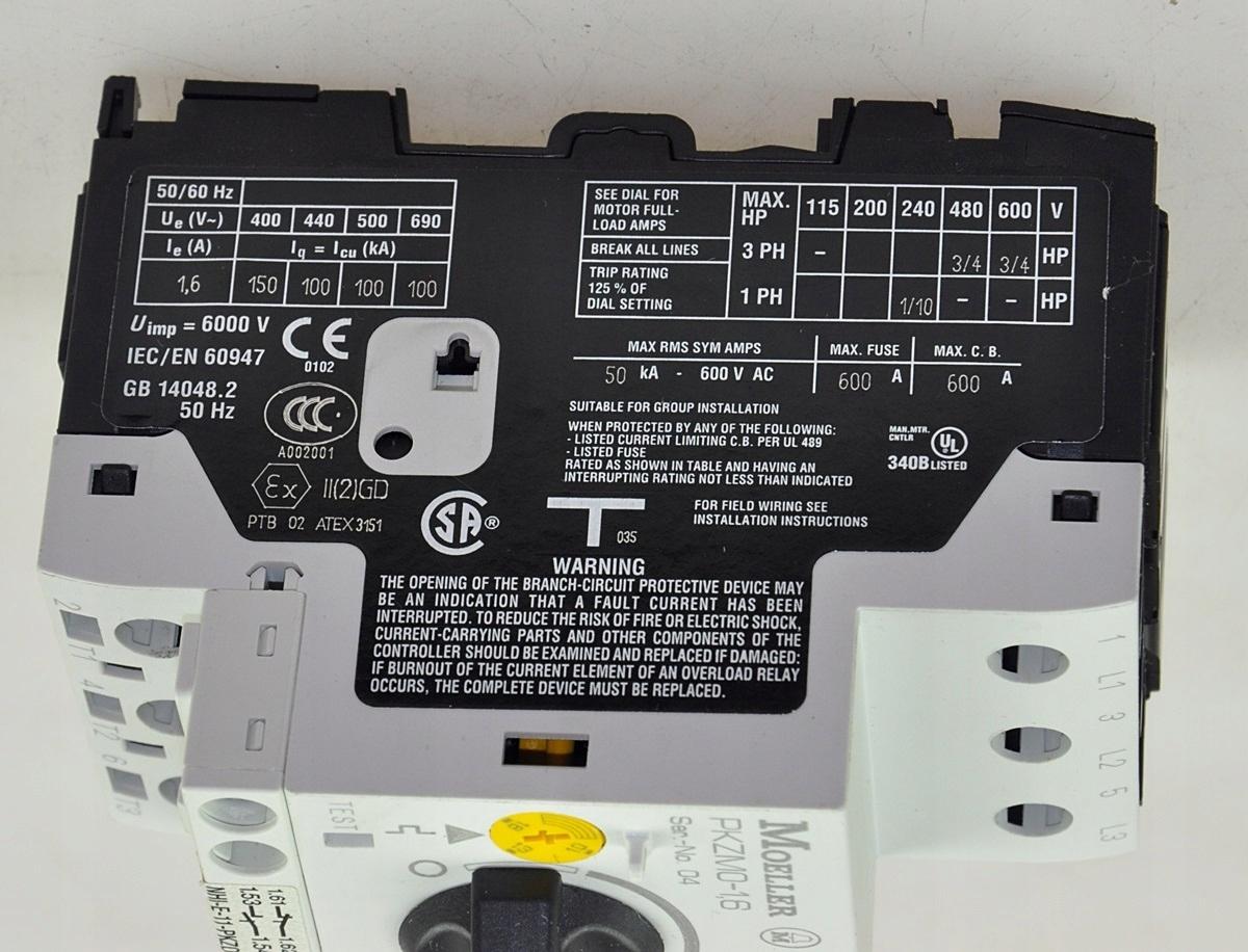EATON Wyłącznik do ochrony Trafo 1,6A PKZM0-1,6-T