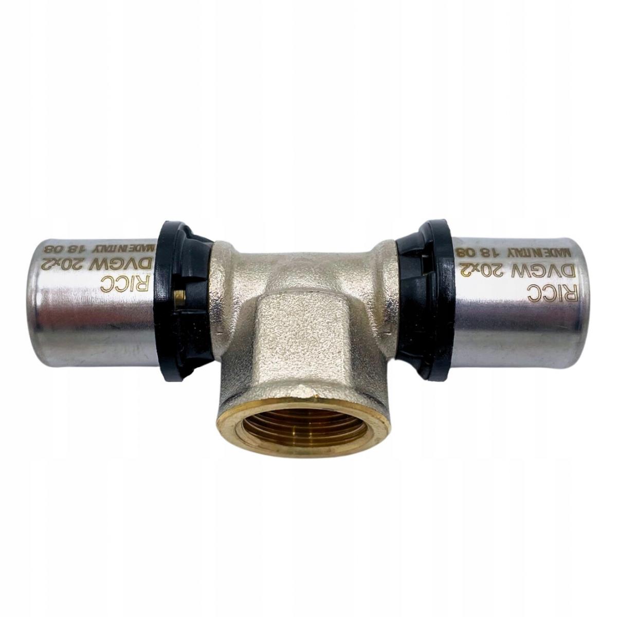 Trójnik PURMO CLEVERFIT, odejście z gwintem wewnetrznym 20x1/2 GWx20