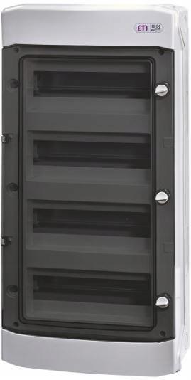 Obudowa natynkowa 48 mod, IP-65 drzwi transparentne, (N-dzielona) ECH-48PT-