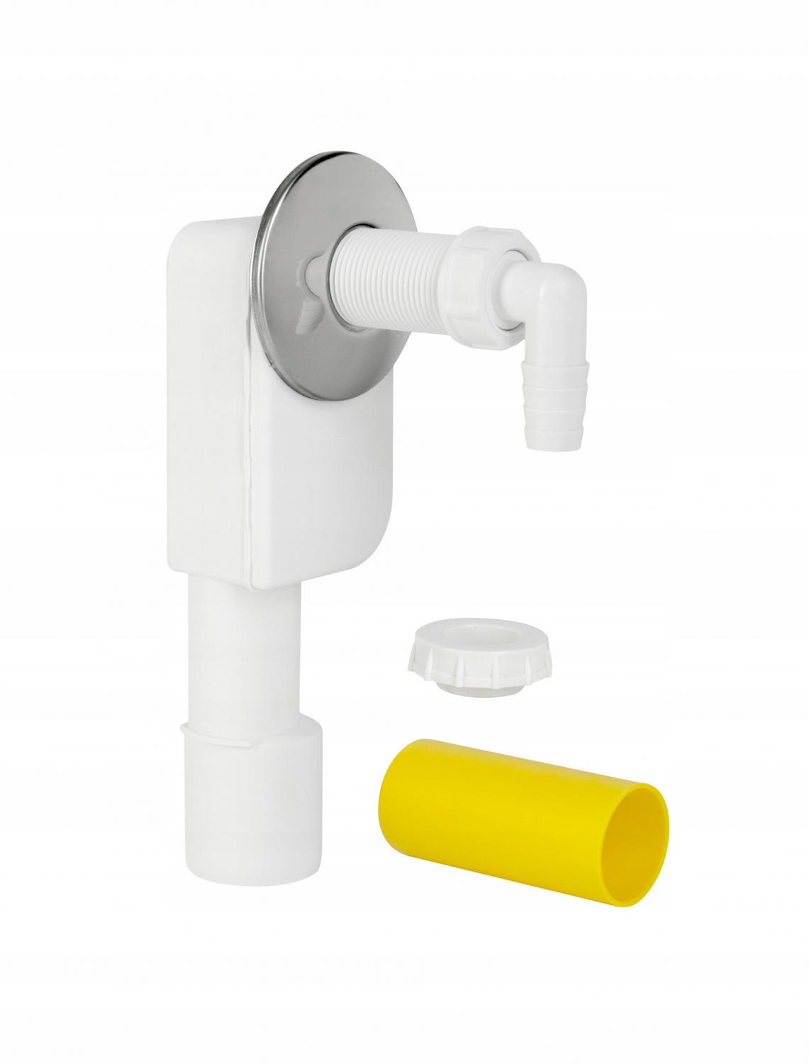 Syfon w ścianę do pralki/zmywarki 1 X 40/50 tworzywo sztuczne / biały