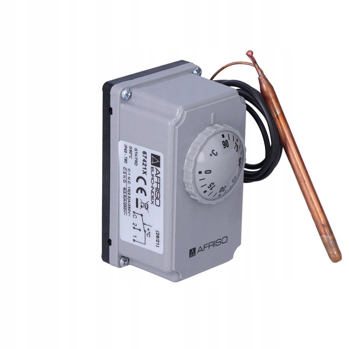 AFRISO Termostat nastawny z kapilarą TC2, 0-90°C