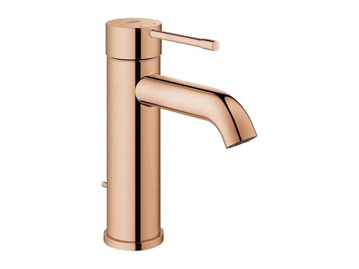 Bateria umywalkowa stojąca GROHE Essence 1-otw. phantom black giętkie węże