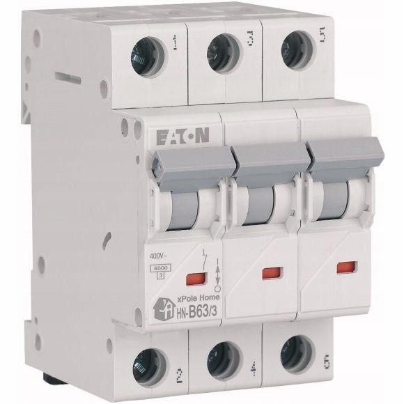 EATON Wyłącznik nadprądowy 6kA HN-B63/3