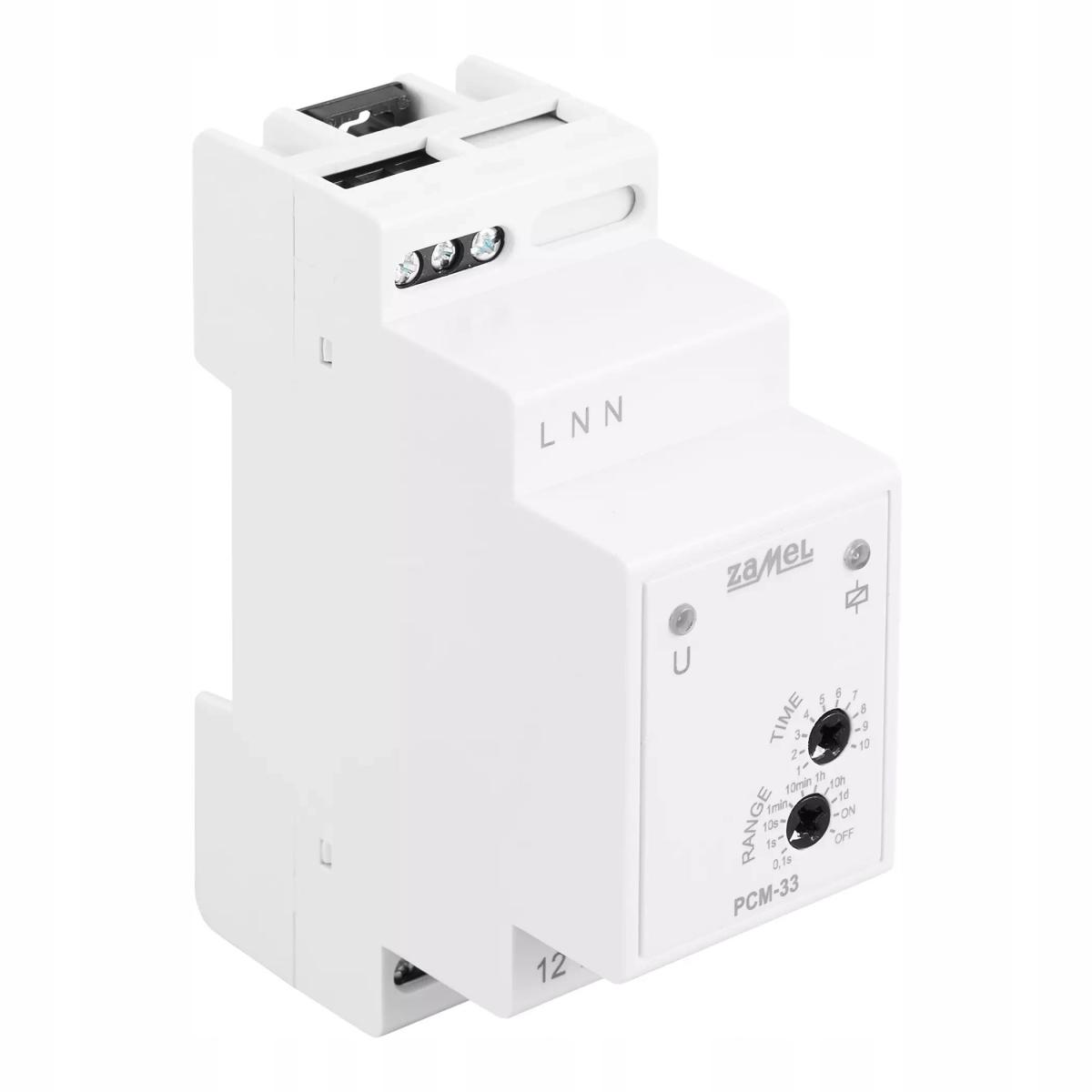 Przekaźnik czasowy przełączany w zerze praca naprzemienna 230V AC PCM-33