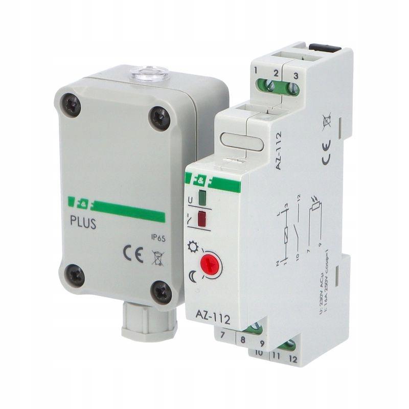 Automat zmierzchowy AZ-112 PLUS I=16A, zewnętrzna sonda hermetyczna PLUS, 1