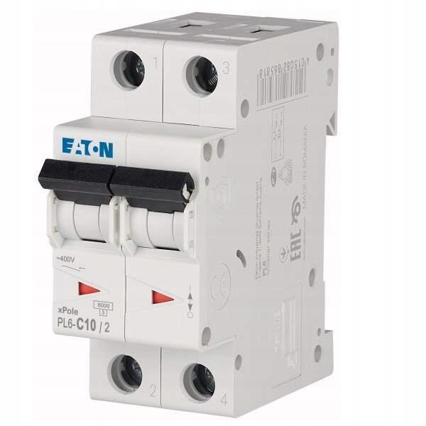EATON Wyłącznik nadprądowy 6kA PL6-C10/2