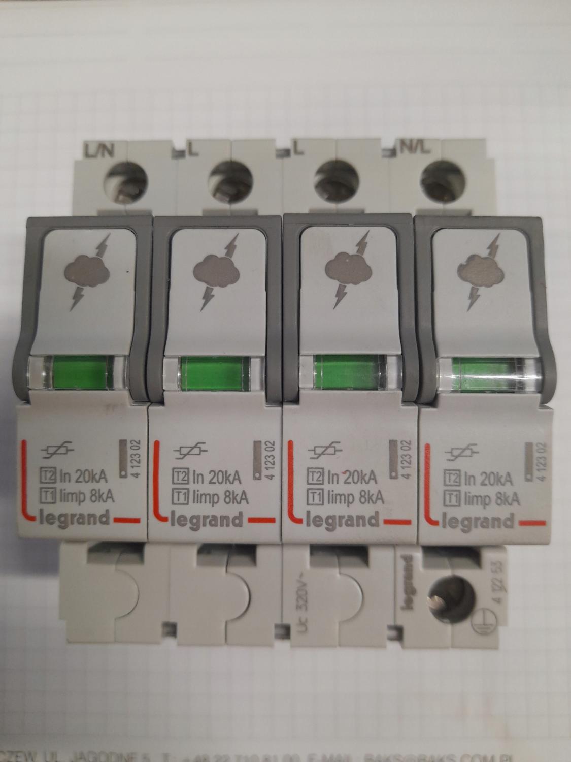 LEGRAND Ogranicznik przepięć T1+T2 8/50 4P