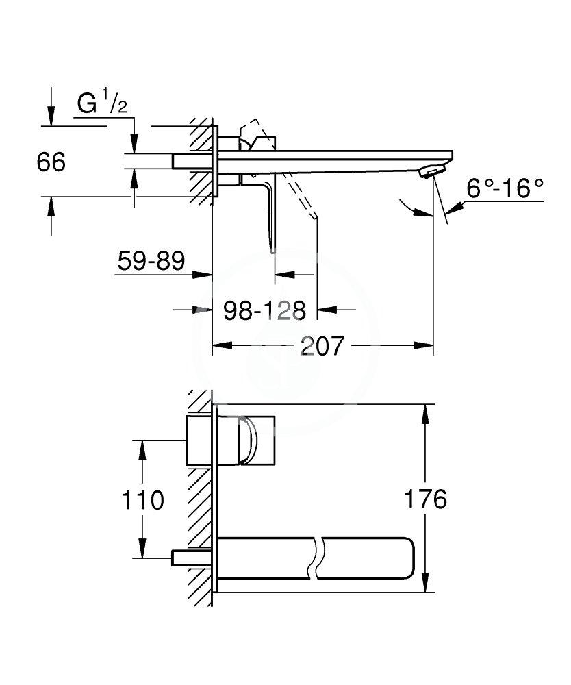 GROHE Bateria umywalkowa Grohe Lineare 2-otworowa rozmiar L
