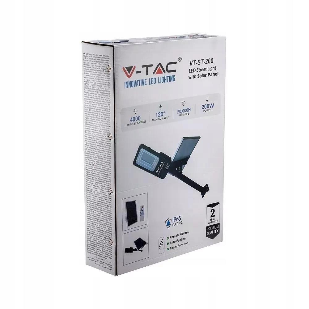 V-TAC Oprawa Uliczna Solarna V-TAC 50W LED IP65 VT-ST200 4000K 4000lm