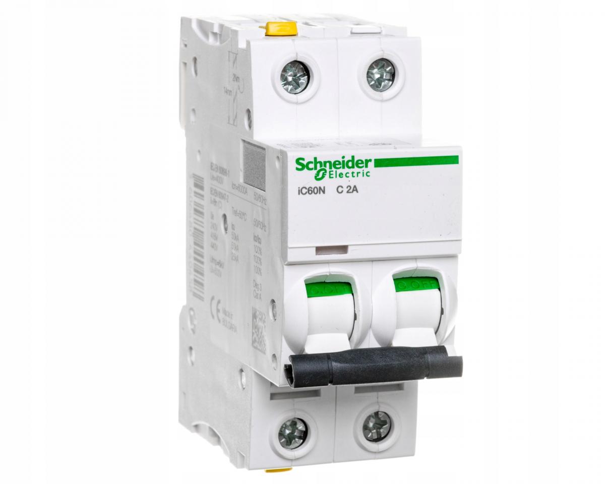 SCHNEIDER ELECTRIC Wyłącznik nadprądowy iC60N-C2-2 C 2A 2-biegunowy