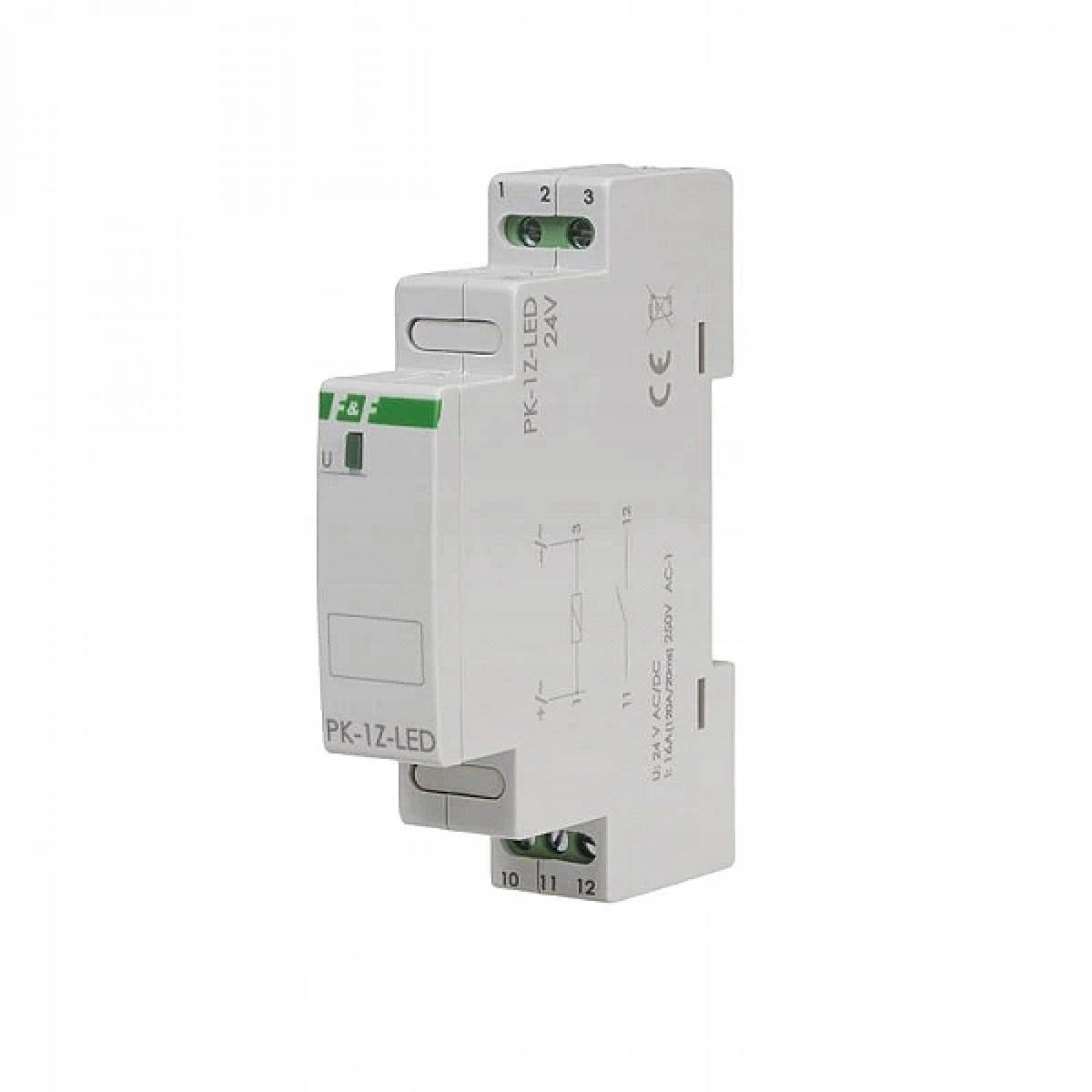Przekaźnik elektromagnetyczny PK-1P 24 V, styk 1 x NO 16 A, Inrush 120A/20m