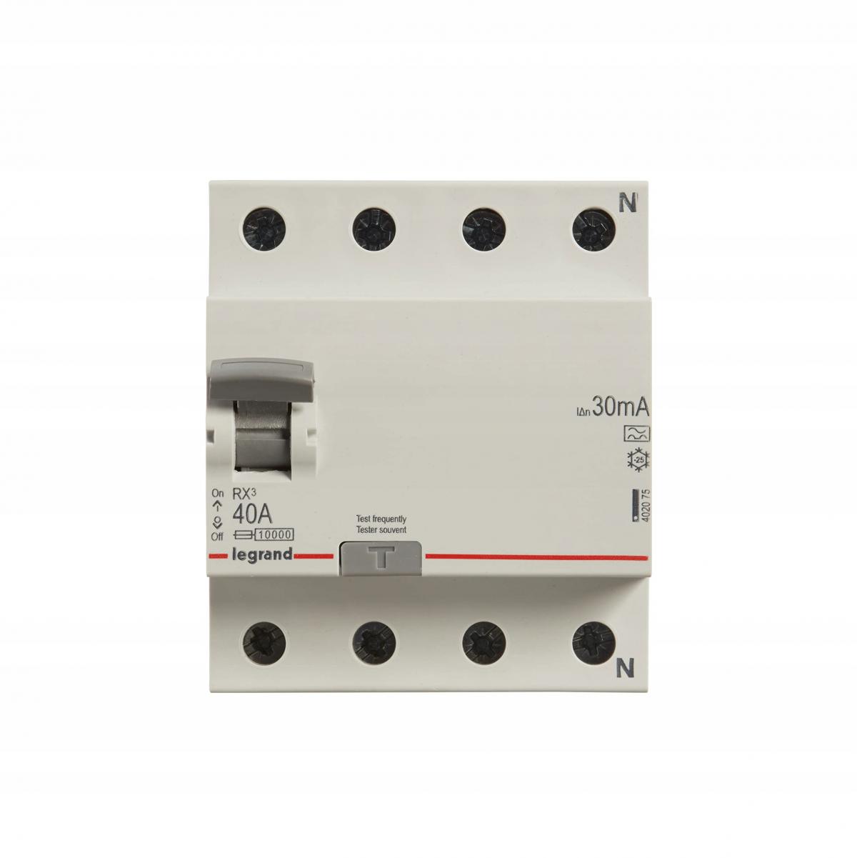 LEGRAND Wyłącznik różnicowoprądowy rx3 4p 40a 30mA typ A