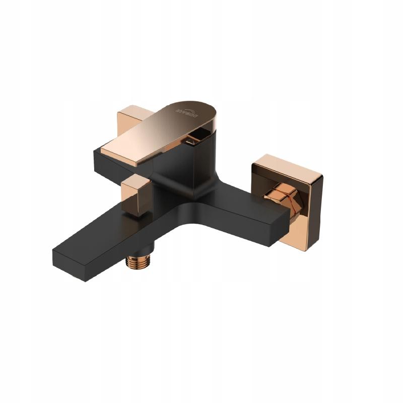 INVENA ZESTAW NATRYSKOWY NA DRĄŻKU MIDNIGHT BLACK GOLD ROSE 3F