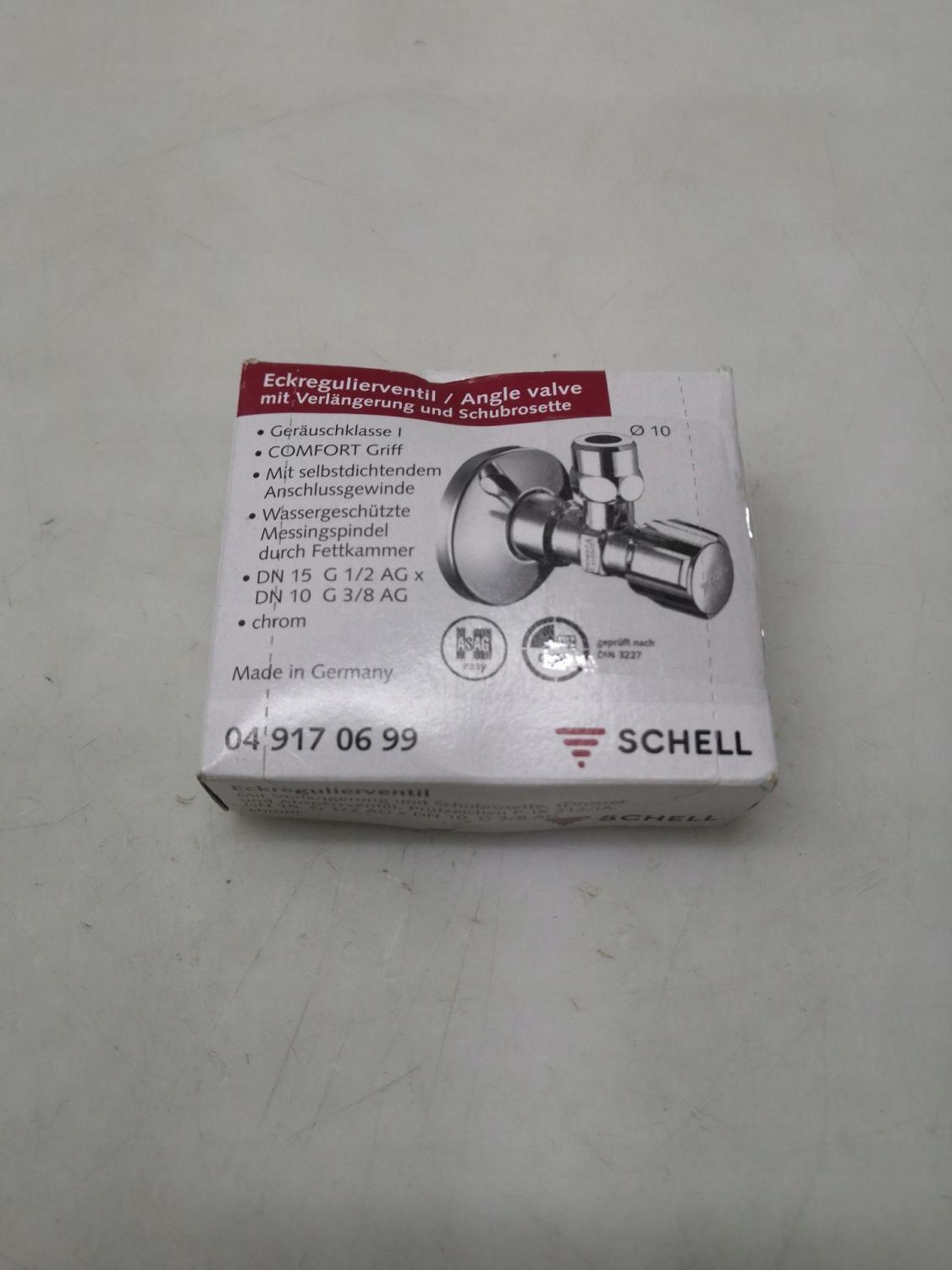 SCHELL Zawór kątowy regulacyjny Comfort 1/2,chrom z ASAG