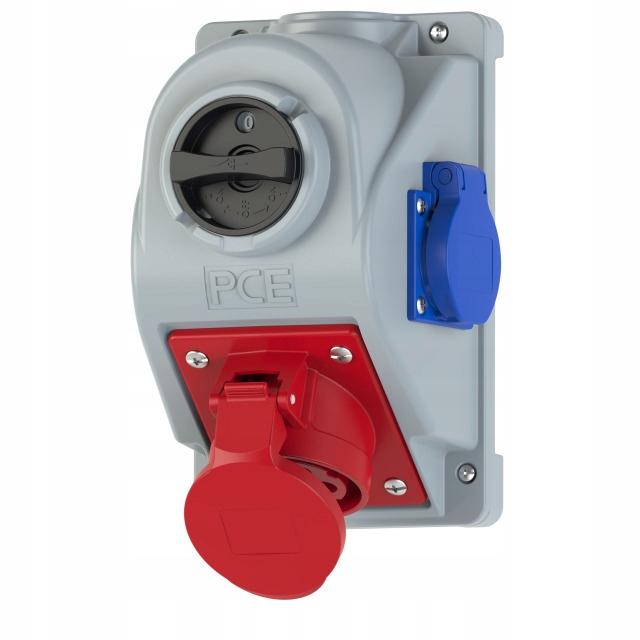 Nowa seria gniazd z wyłącznikiem Combo-Pol 32A 400V 3P+Z+N, gniazdo 2x23
