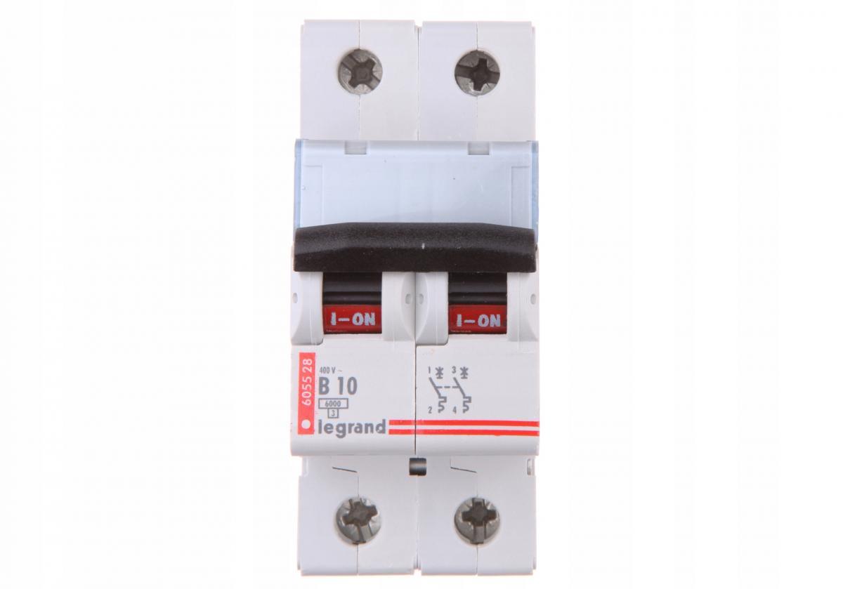LEGRAND Wyłącznik nadprądowy S 302 2P B 10A 6000A TX3