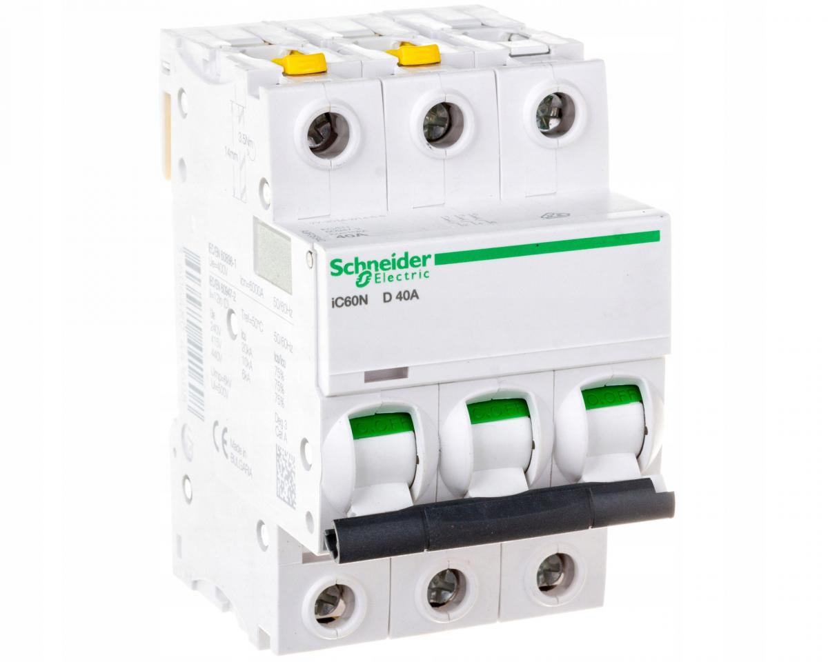 SCHNEIDER ELECTRIC Wyłącznik nadprądowy iC60N-D40-3 D 40A 3-biegunowy