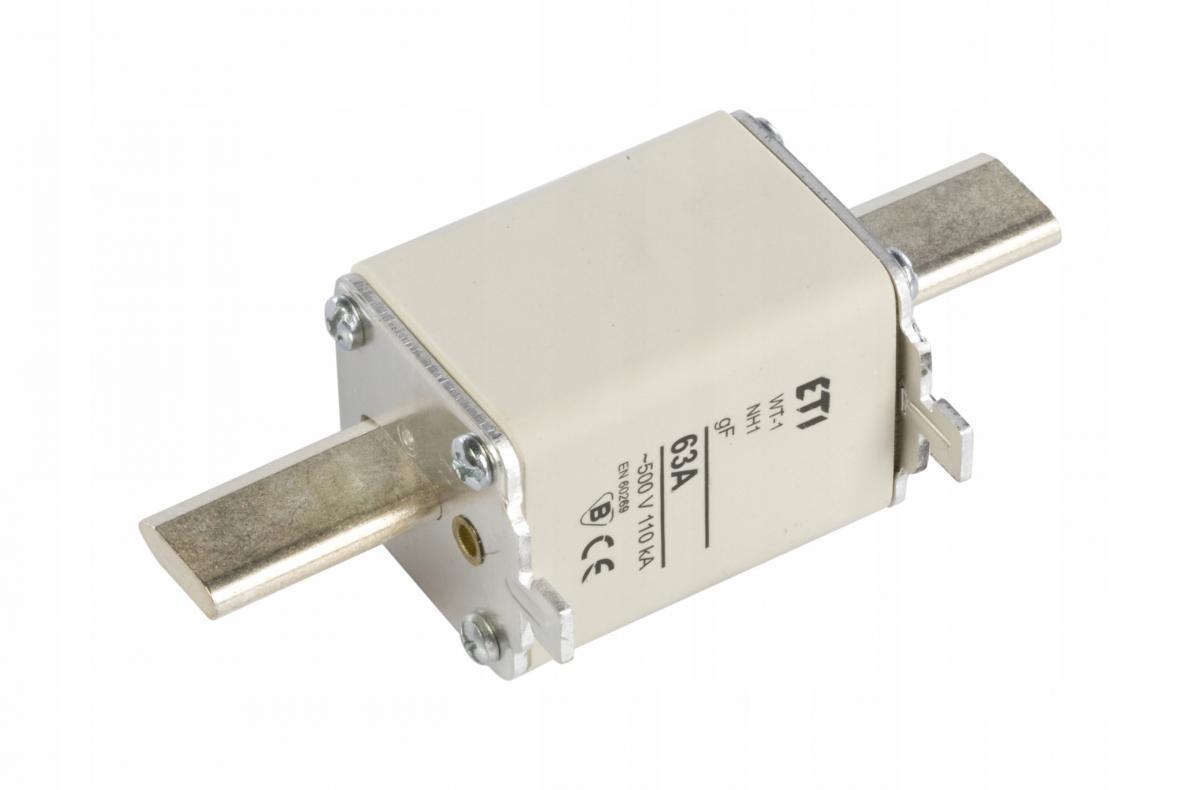 ETI Wkładka topikowa przemysłowa szybka NH1/WT-1 gF 63A/500V