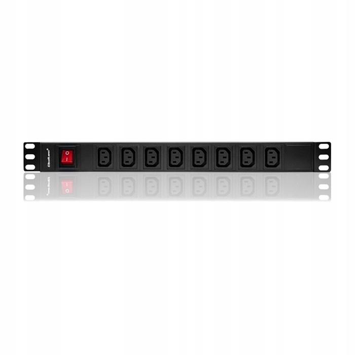QOLTEC Listwa zasilająca do szafy RACK 19 1U 10A PDU 8xIEC C13 2m